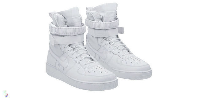 Nike SF Air Force 1 High Triple White Compexcon Low-poly 3D model
