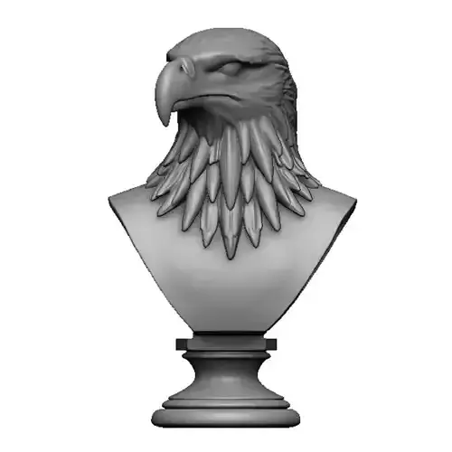 eagle head bust 3D print model
