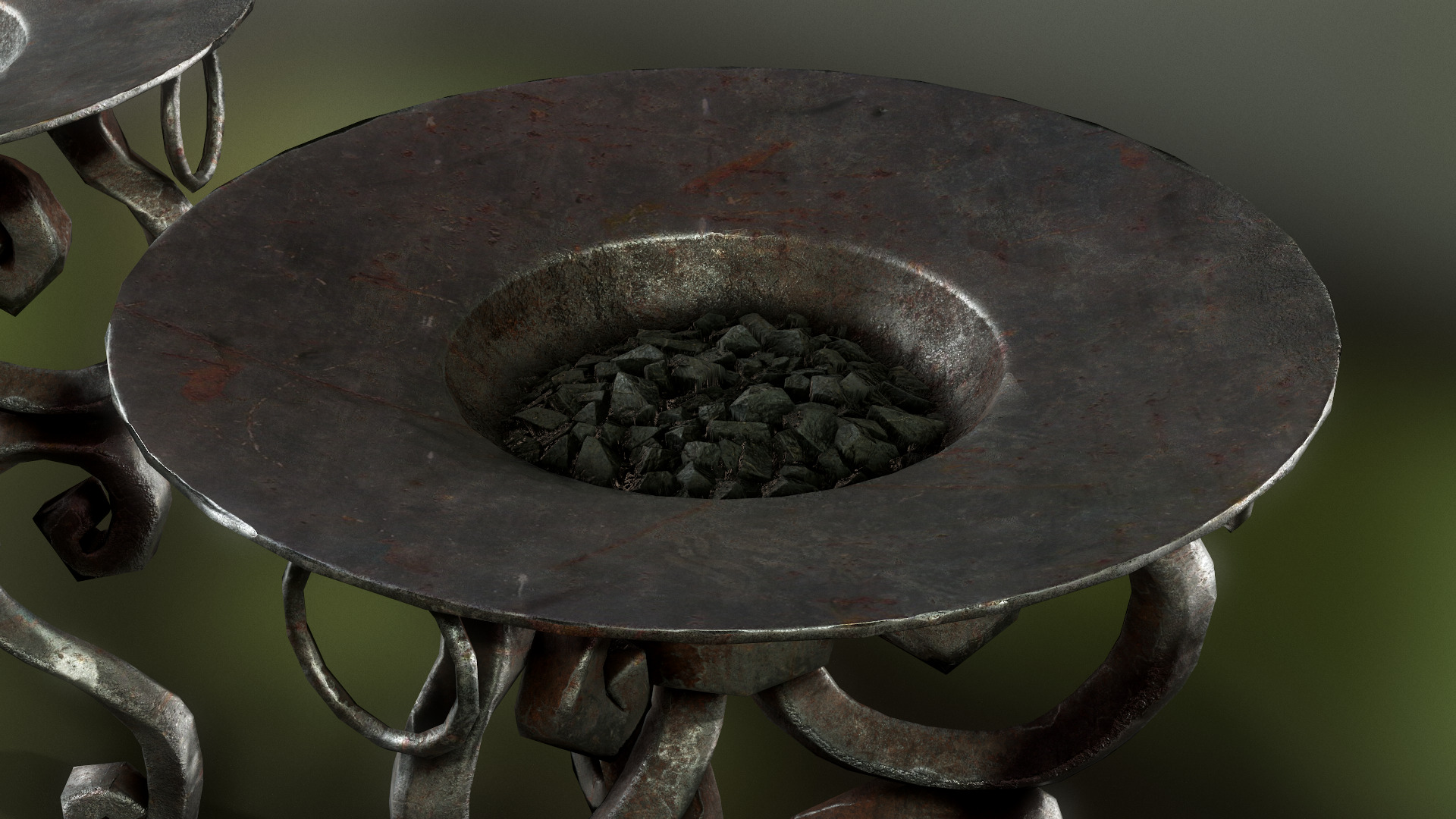 Brazier Low-poly 3D model_2