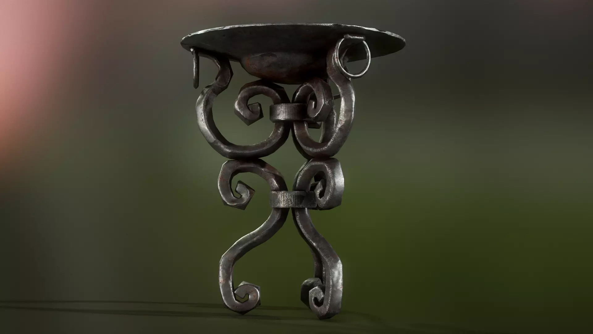 Brazier Low-poly 3D model_0