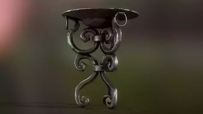 Brazier Low-poly 3D model
