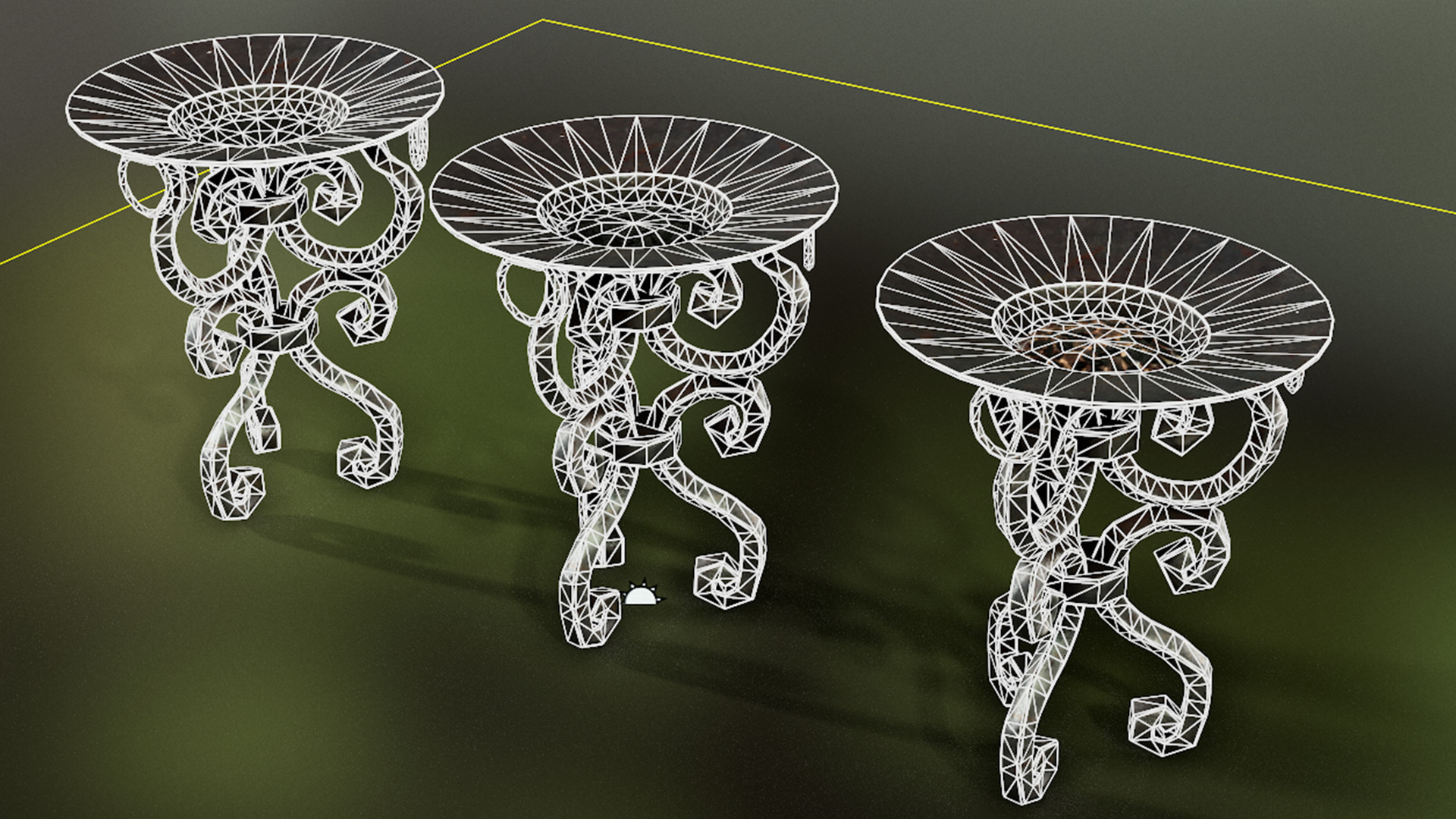 Brazier Low-poly 3D model_5