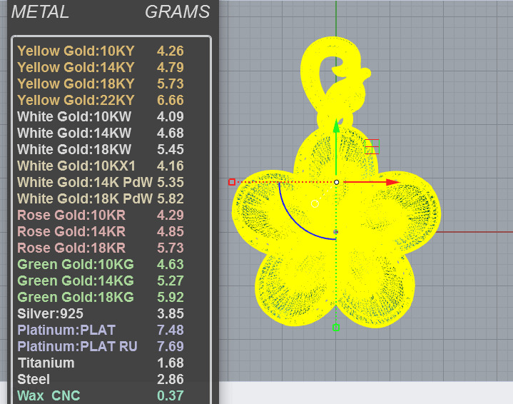 Large Diamond Flower Pendant 3D print model_3