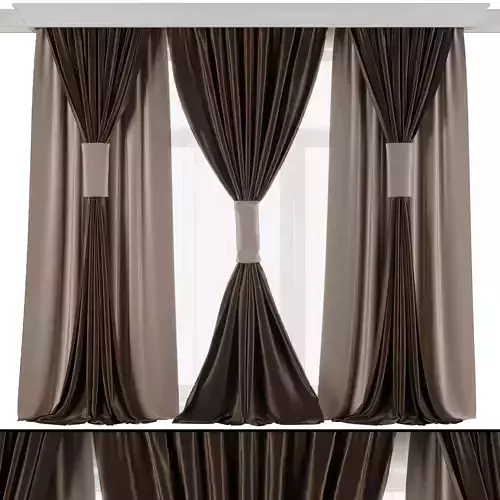 Curtains with Roman blinds