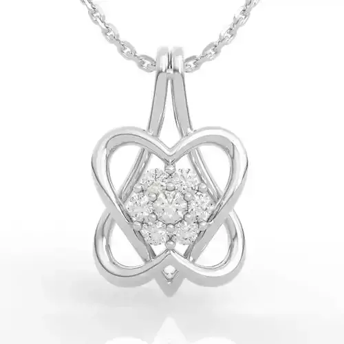 Stunning Diamond Flower Pendant 3D print model