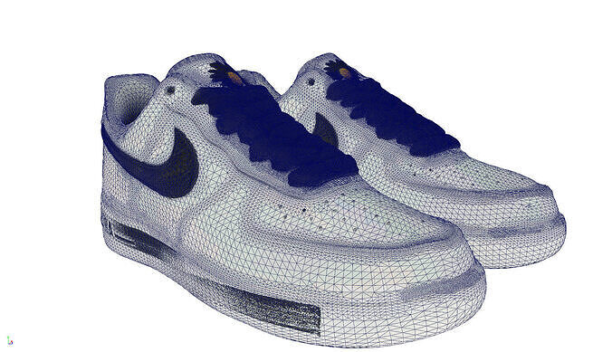 PEACEMINUSONE x Nike Air Force 1 Para Noise 2 Low-poly 3D model