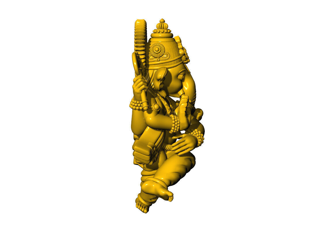 Ganpati Dancing mudra pendent 3D 3D print model_4