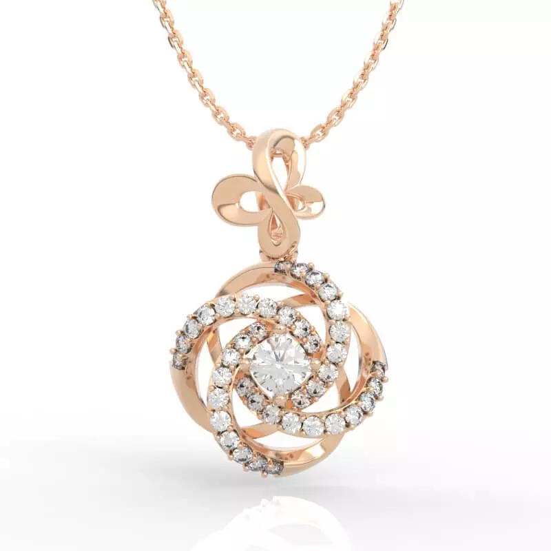 Gorgeous Floral Cluster Diamond Pendant 3D print model