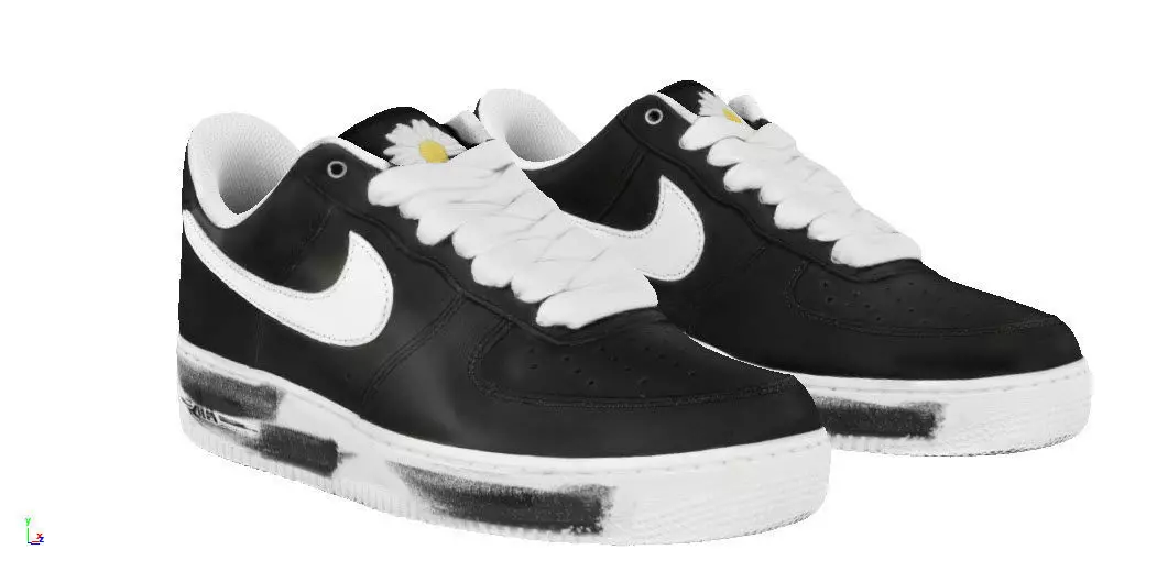 PEACEMINUSONE x Nike Air Force 1 Para Noise 2 Low-poly 3D model