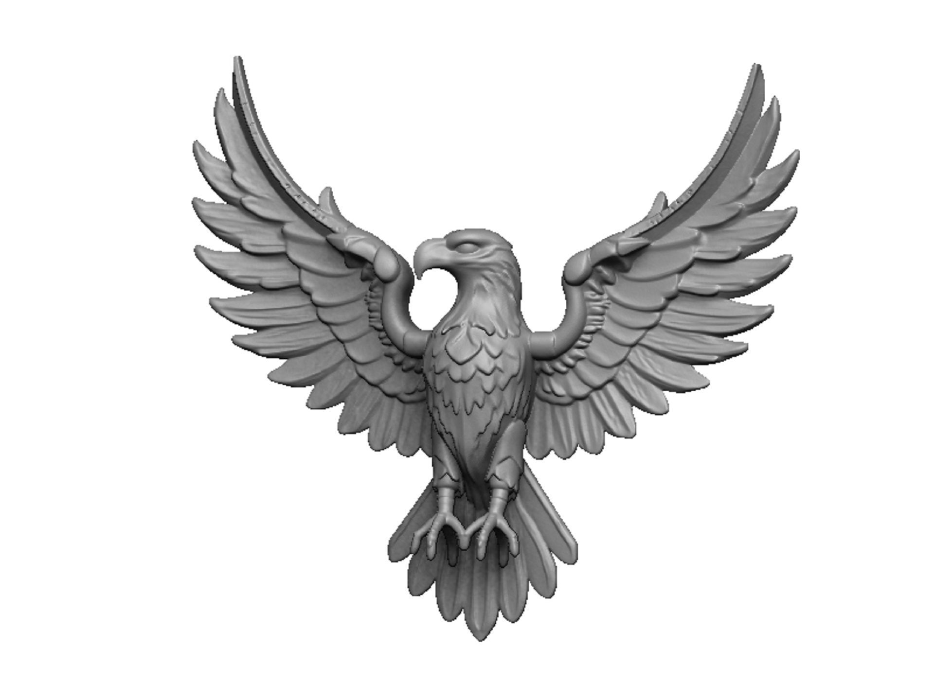 eagle pendant 3D print model_3