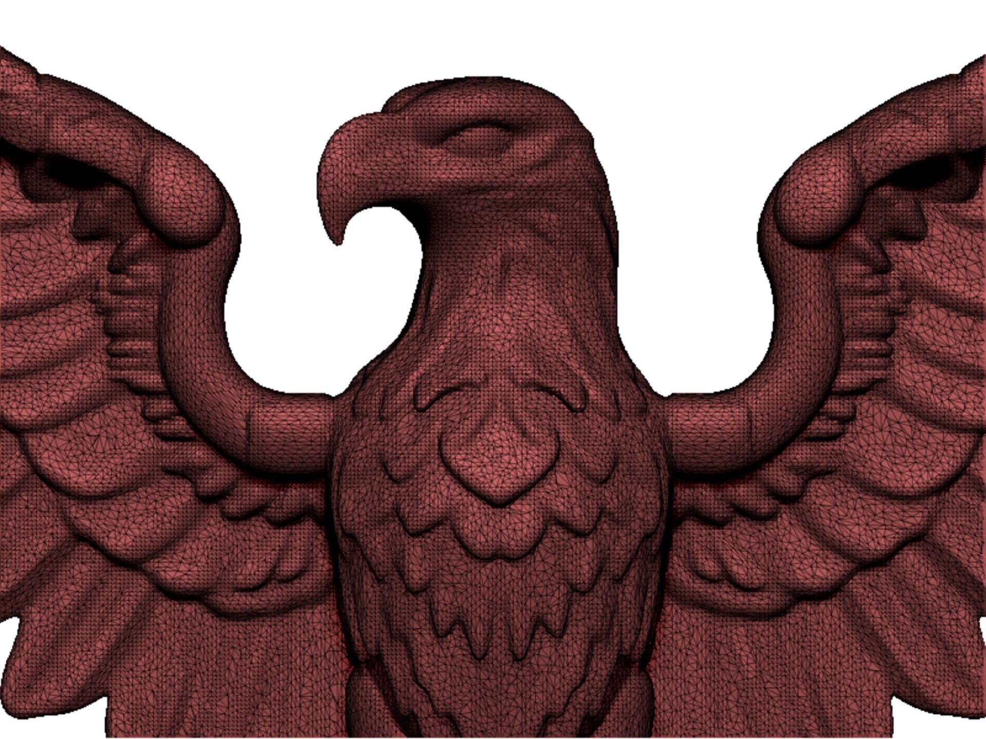 eagle pendant 3D print model_8