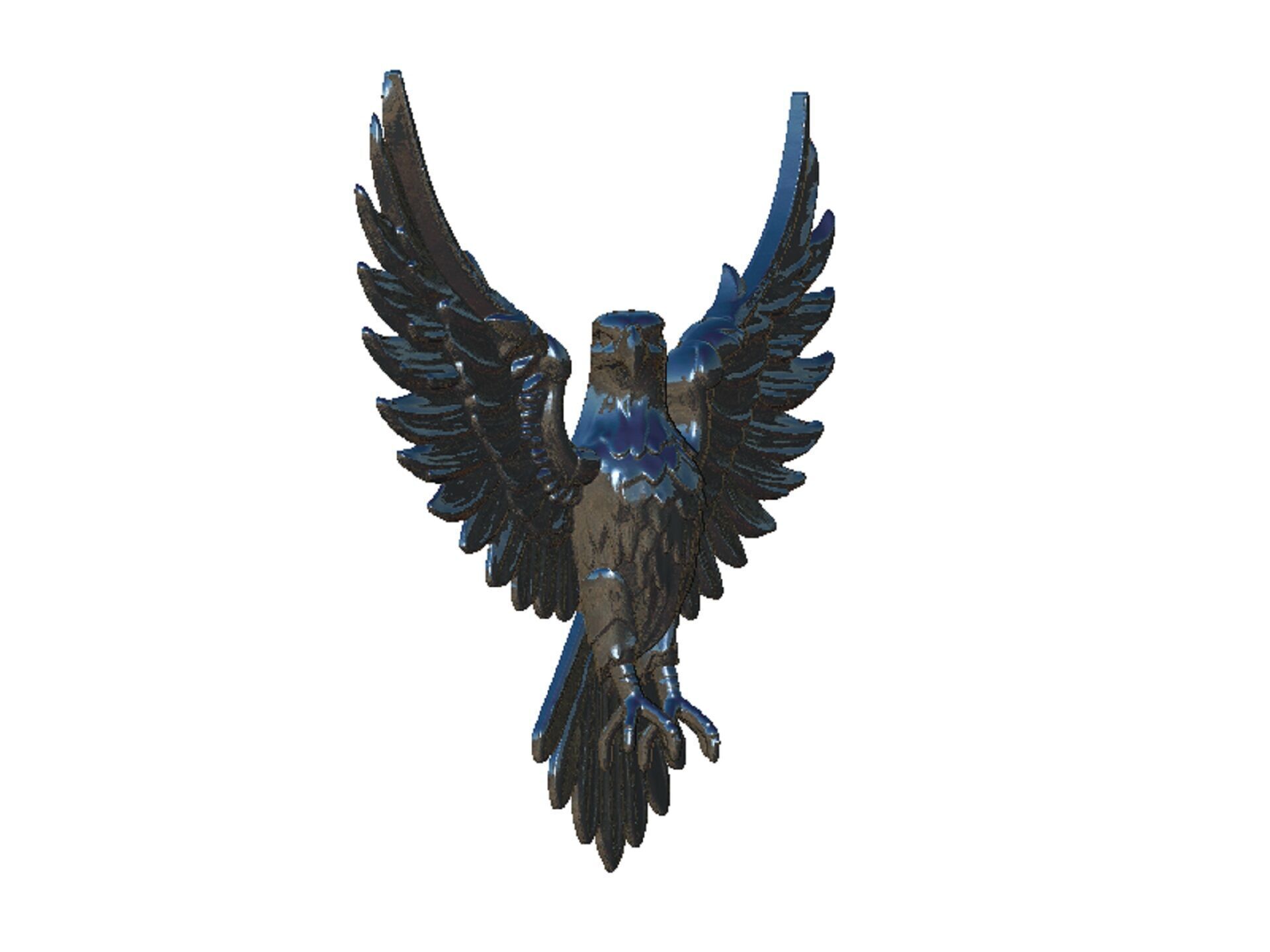 eagle pendant 3D print model_6