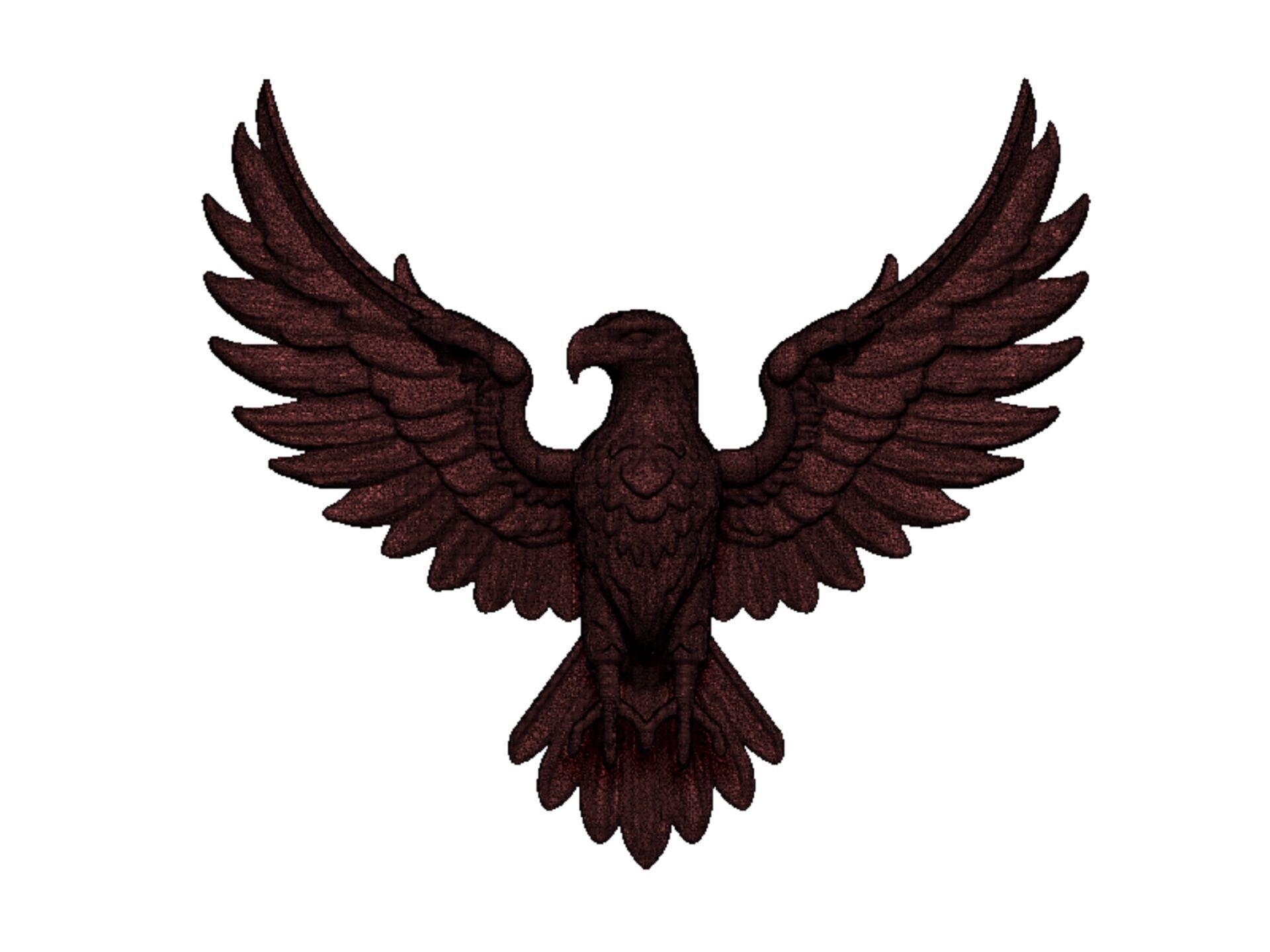 eagle pendant 3D print model_7