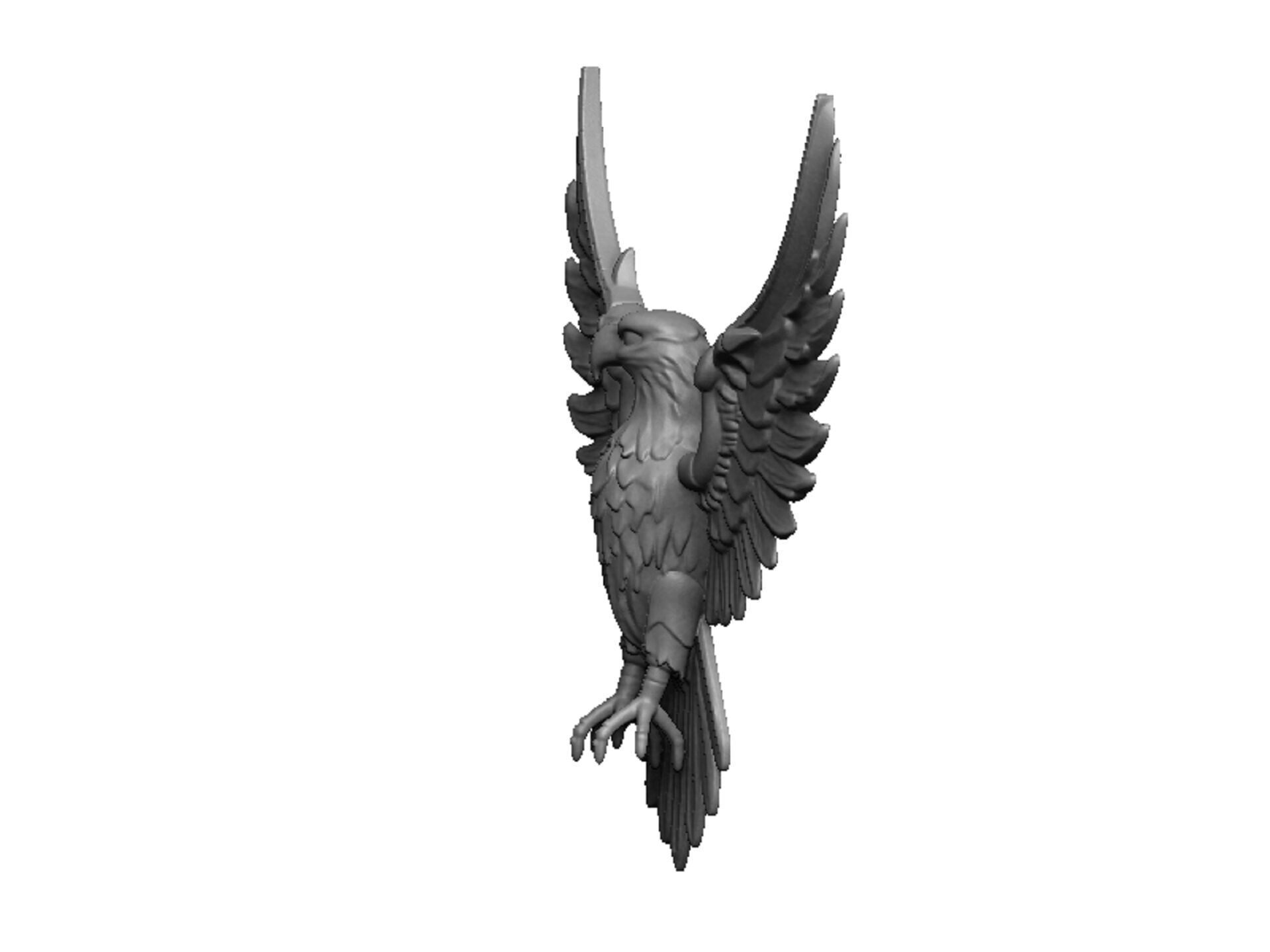eagle pendant 3D print model_4