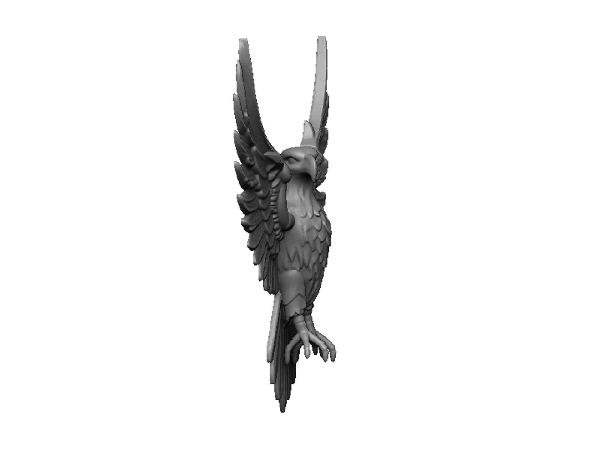 eagle pendant 3D print model_2