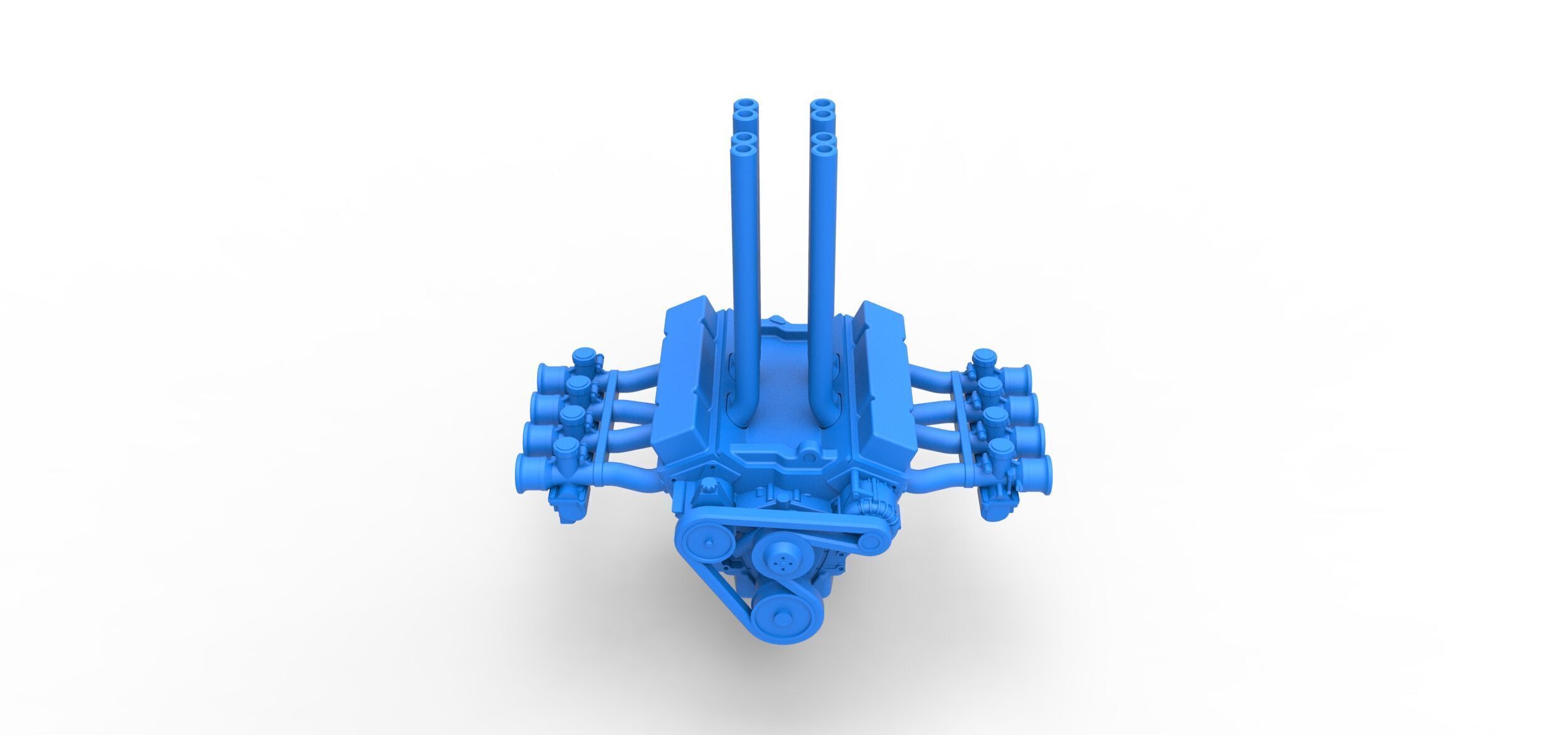 Engine V8 for Hot rod Version 3 Scale 1 to 25 3D print model_5