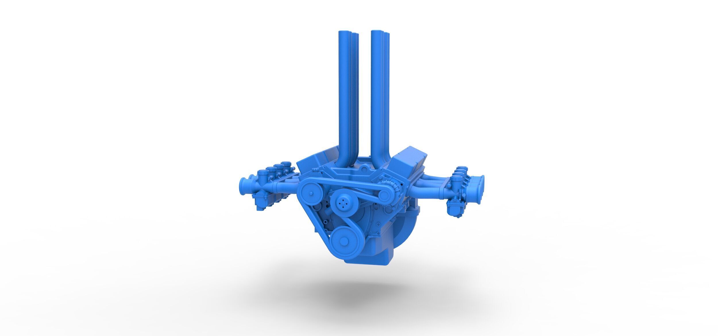 Engine V8 for Hot rod Version 3 Scale 1 to 25 3D print model_3