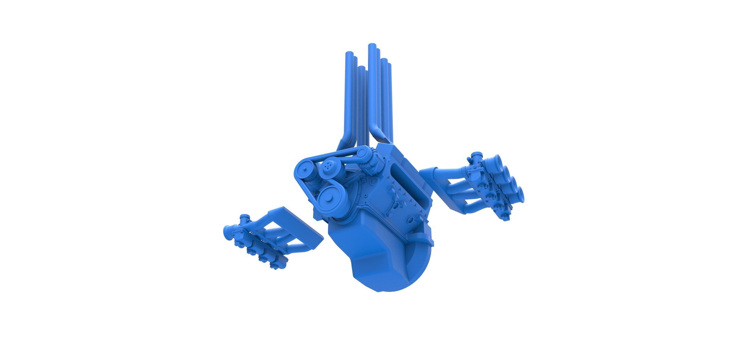 Engine V8 for Hot rod Version 3 Scale 1 to 25 3D print model_14