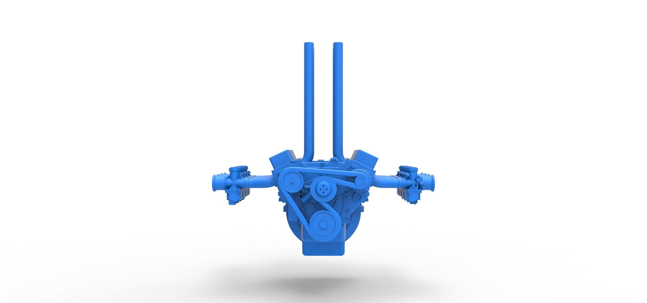 Engine V8 for Hot rod Version 3 Scale 1 to 25 3D print model_4