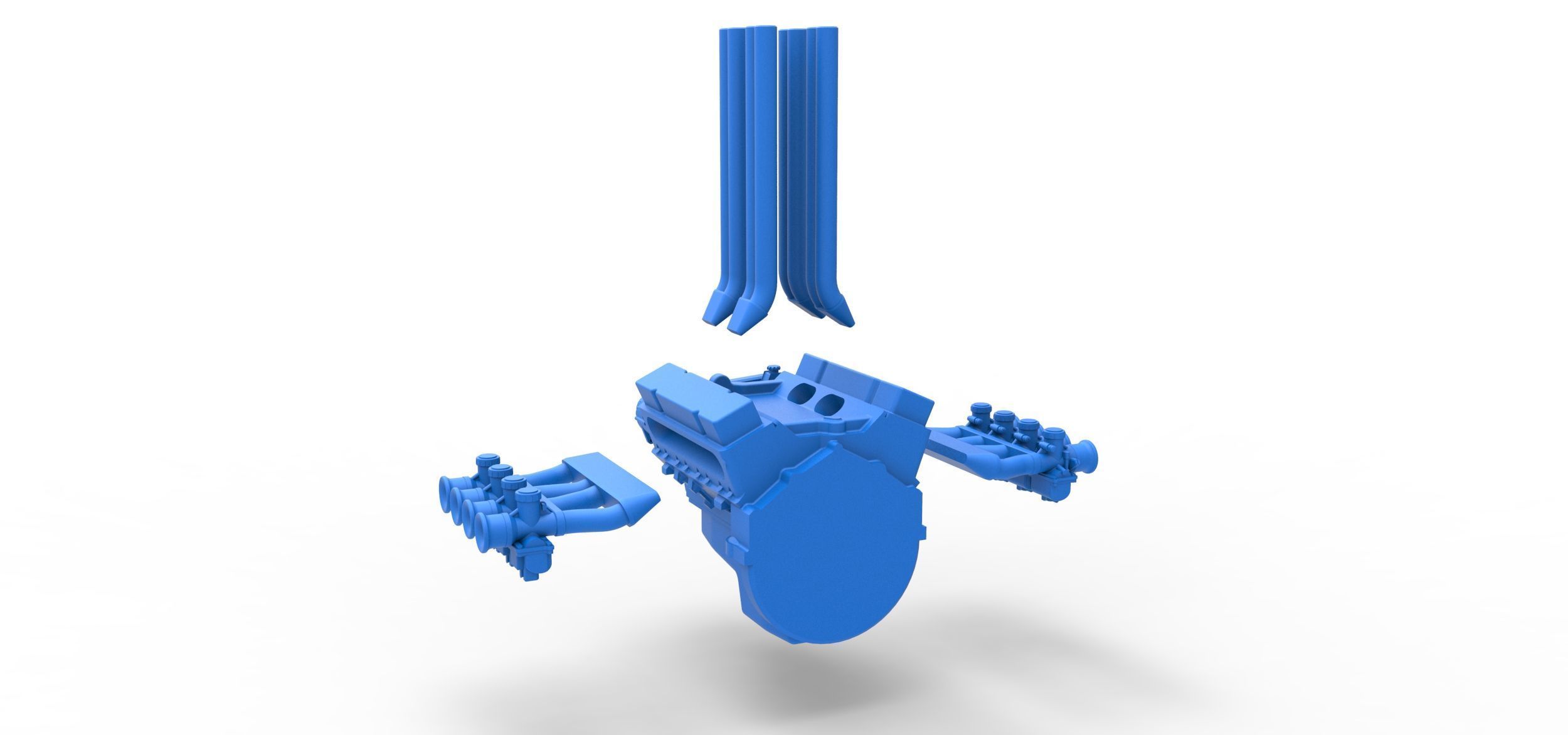 Engine V8 for Hot rod Version 3 Scale 1 to 25 3D print model_15