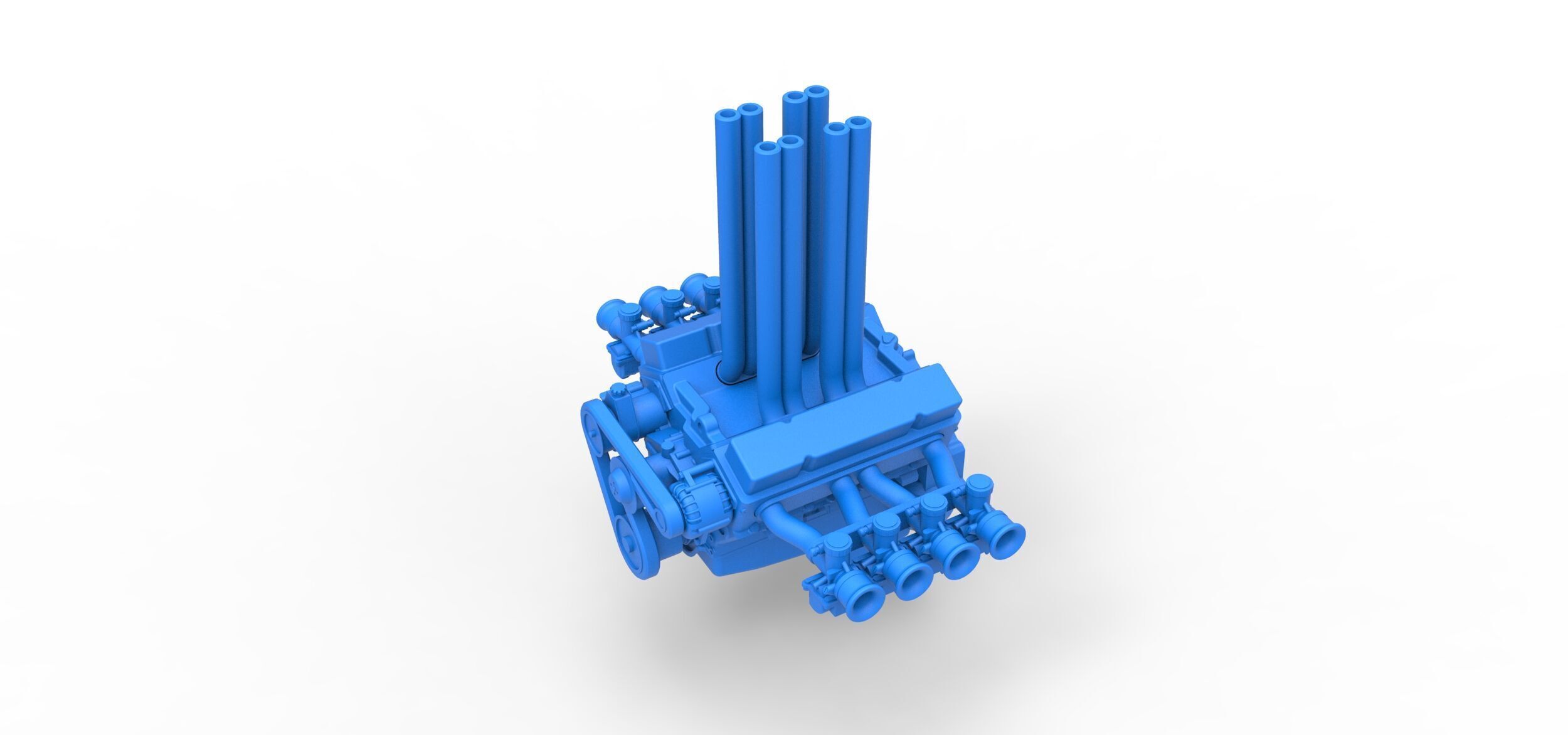 Engine V8 for Hot rod Version 3 Scale 1 to 25 3D print model_1
