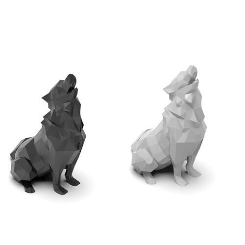 Wolf Howling 3D print model