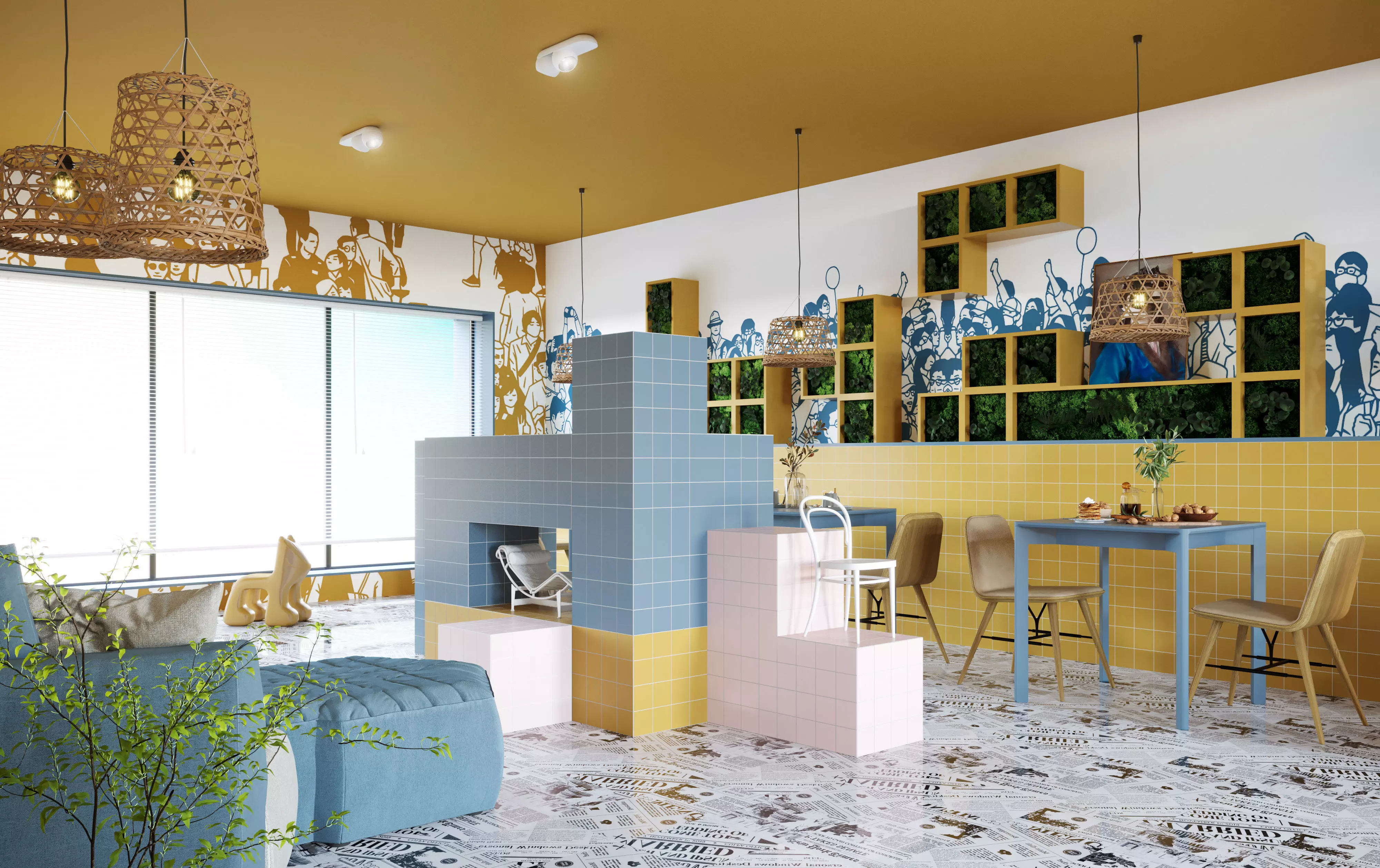  restaurant  Interior scene  3D model_0