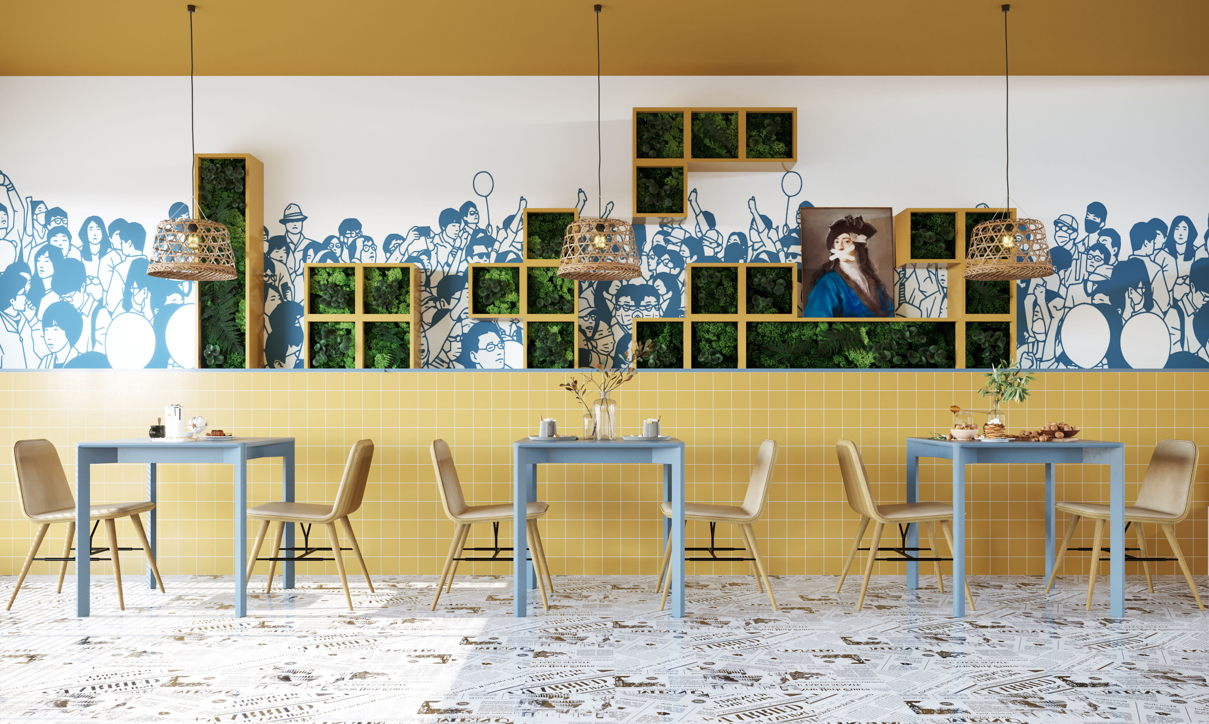  restaurant  Interior scene  3D model_3