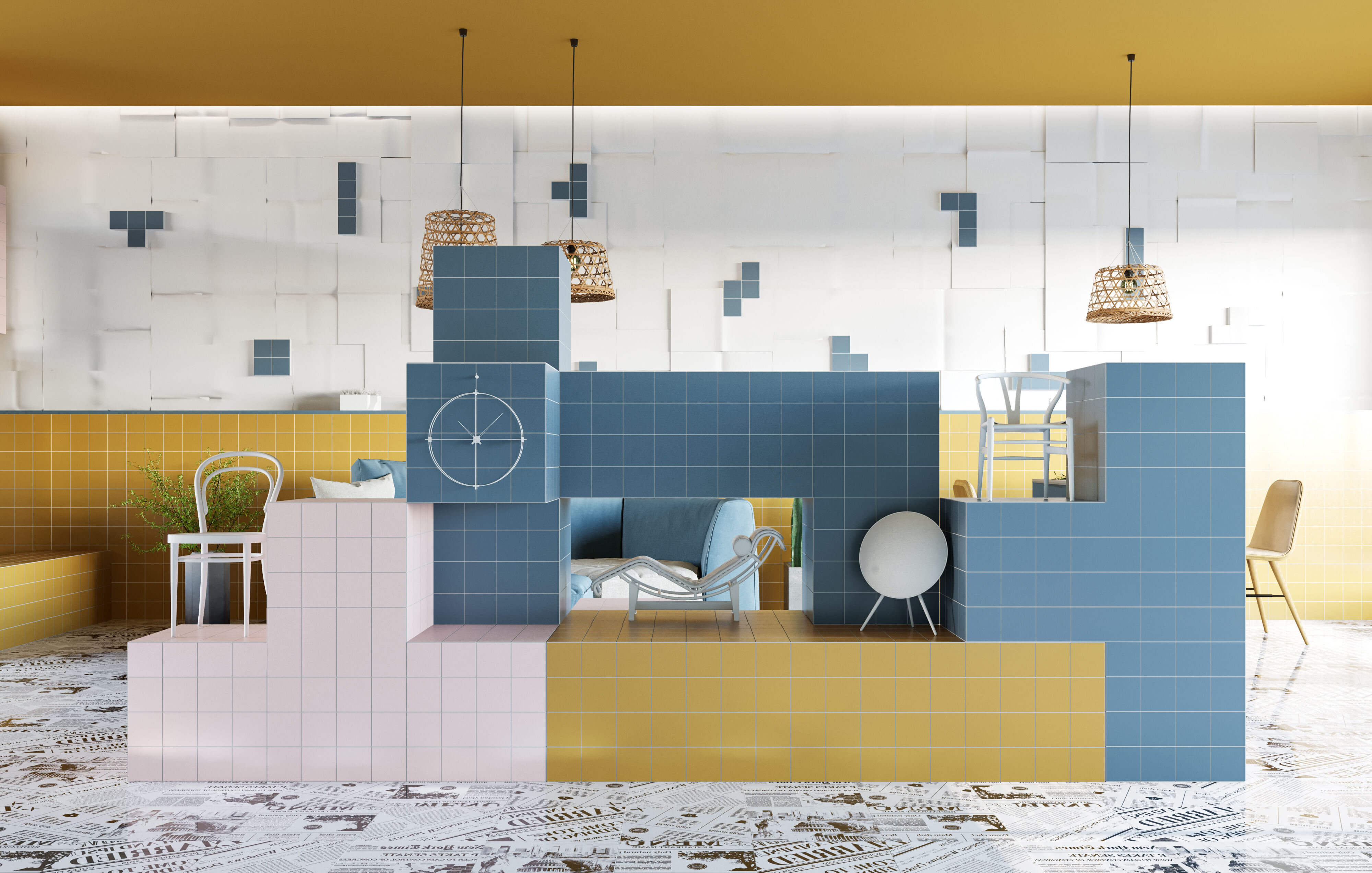  restaurant  Interior scene  3D model_1