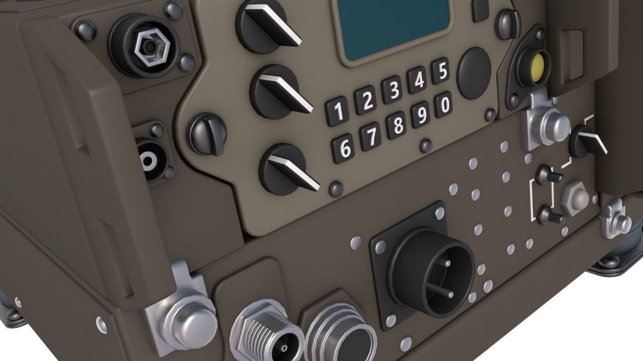 Tactical Radio 3D model_2
