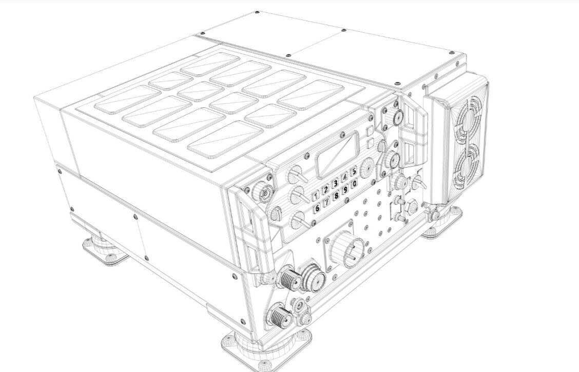 Tactical Radio 3D model_6