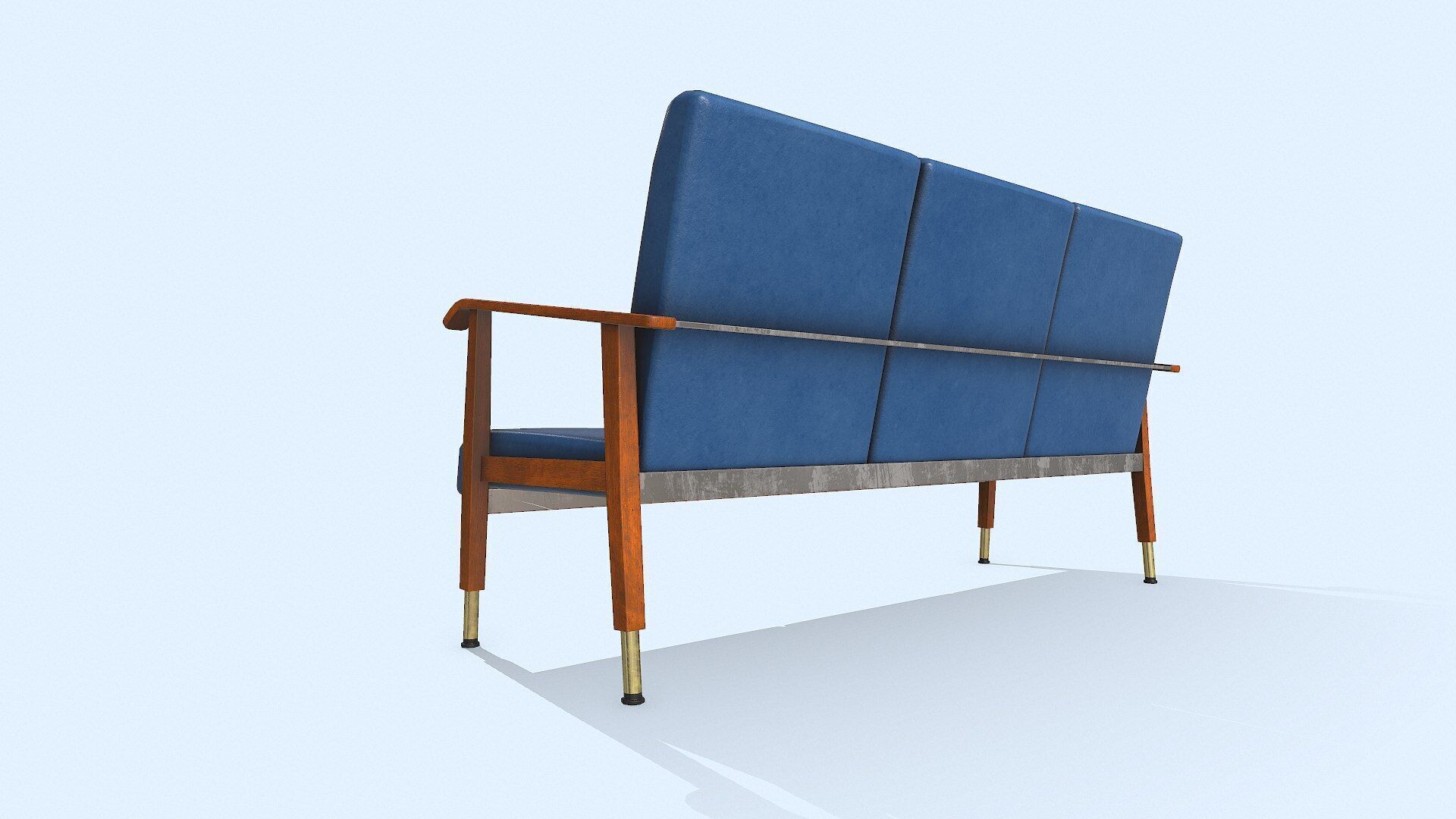 Old Vintage Wating Chairs Low-poly PBR Low-poly 3D model_5