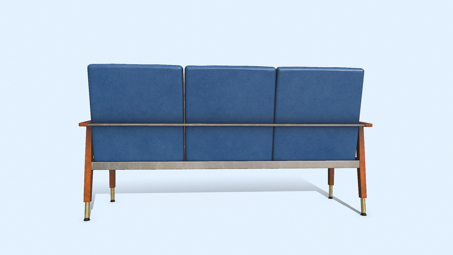 Old Vintage Wating Chairs Low-poly PBR Low-poly 3D model_6