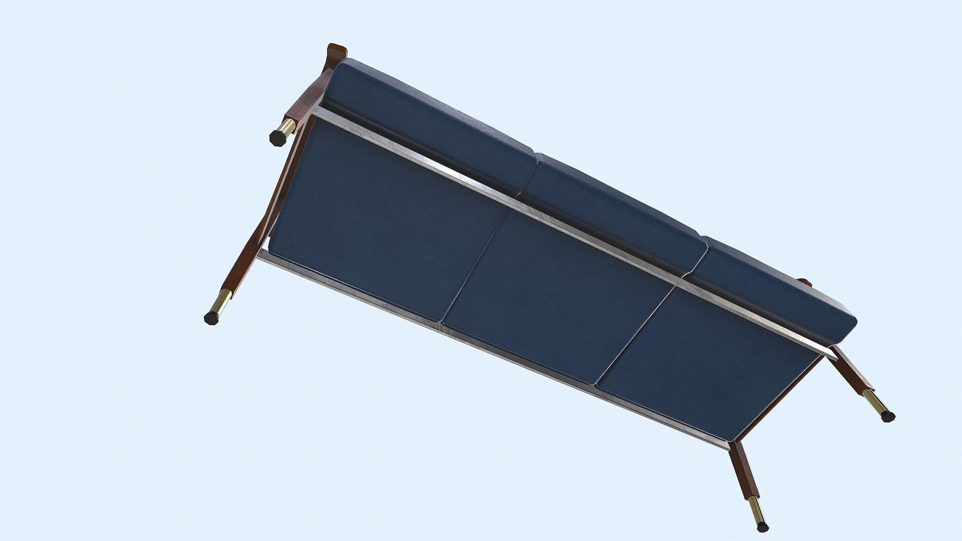 Old Vintage Wating Chairs Low-poly PBR Low-poly 3D model_12