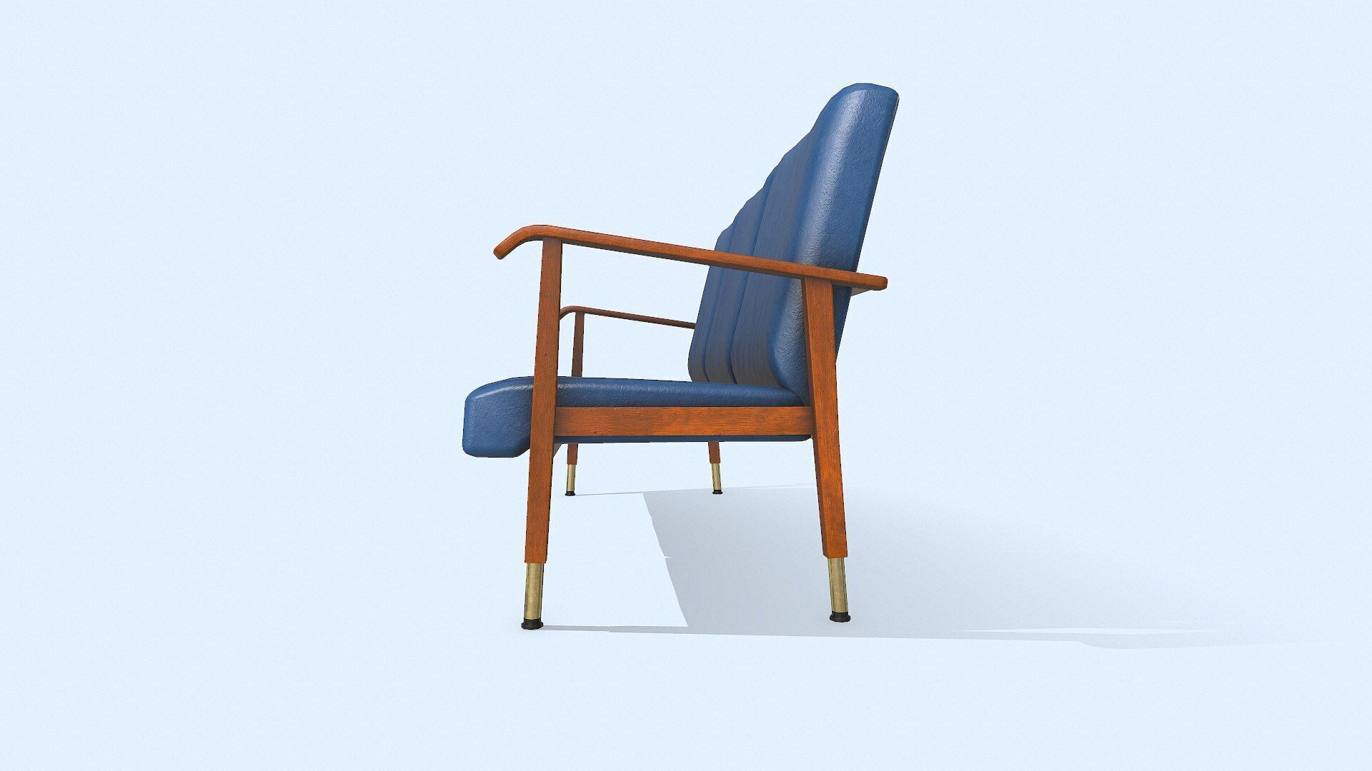 Old Vintage Wating Chairs Low-poly PBR Low-poly 3D model_4