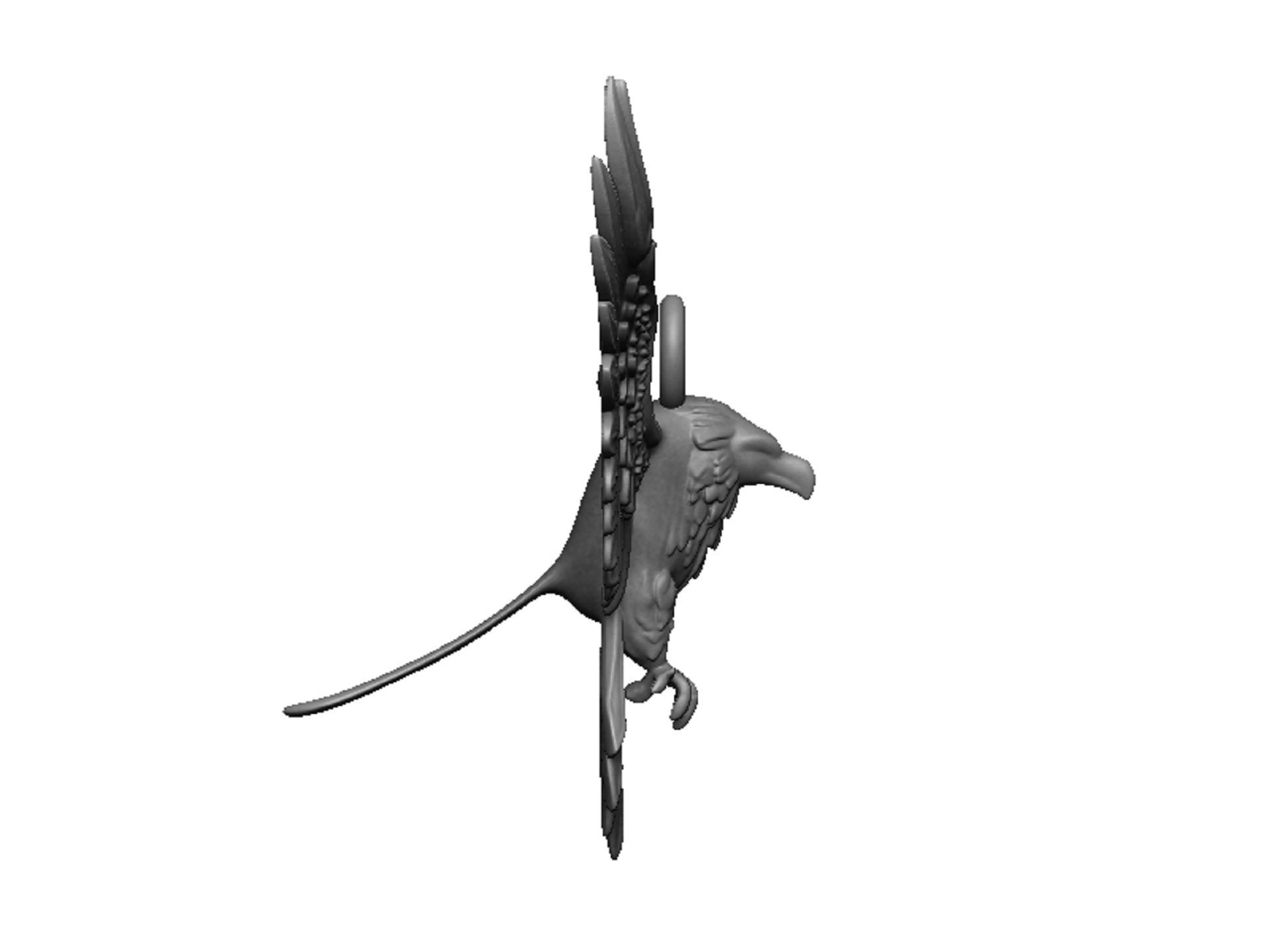 eagle pendant 3D print model_1