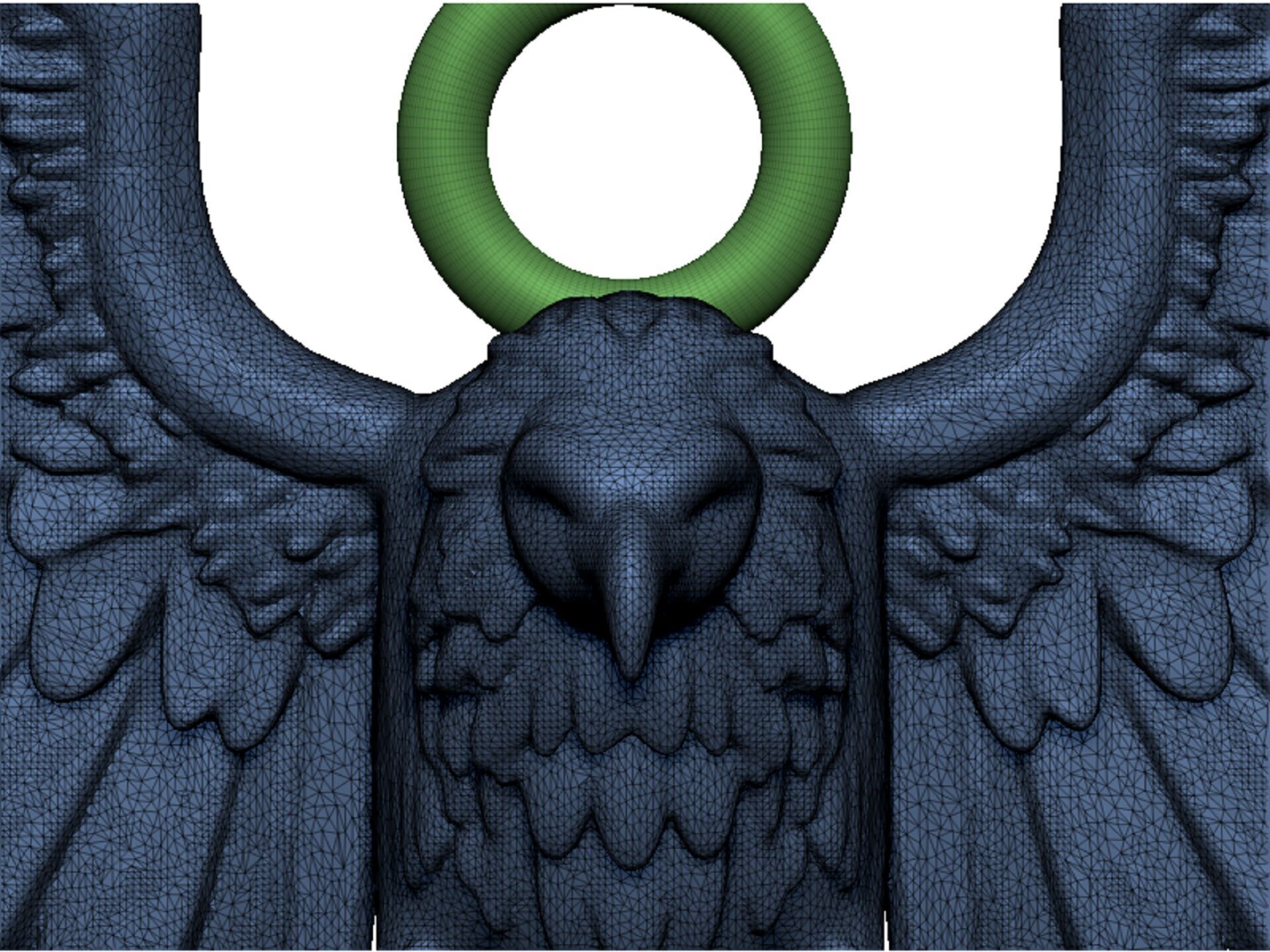 eagle pendant 3D print model_8