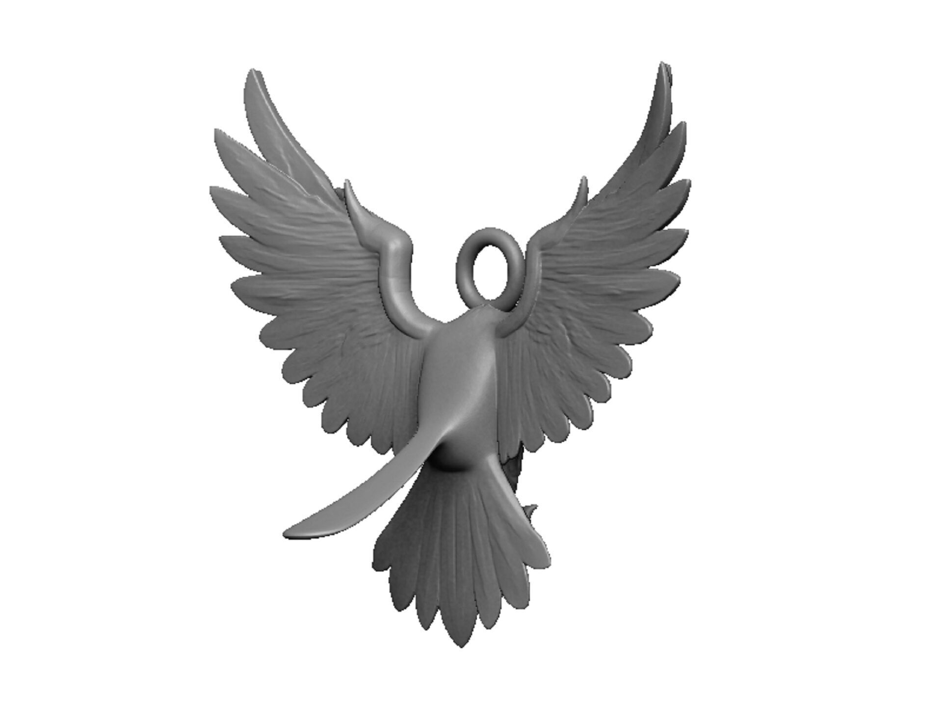 eagle pendant 3D print model_2