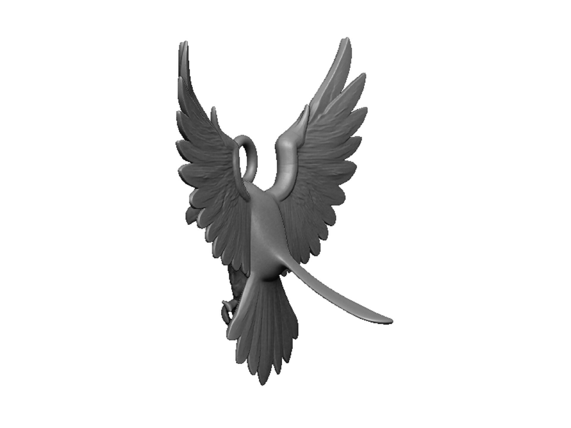 eagle pendant 3D print model_7