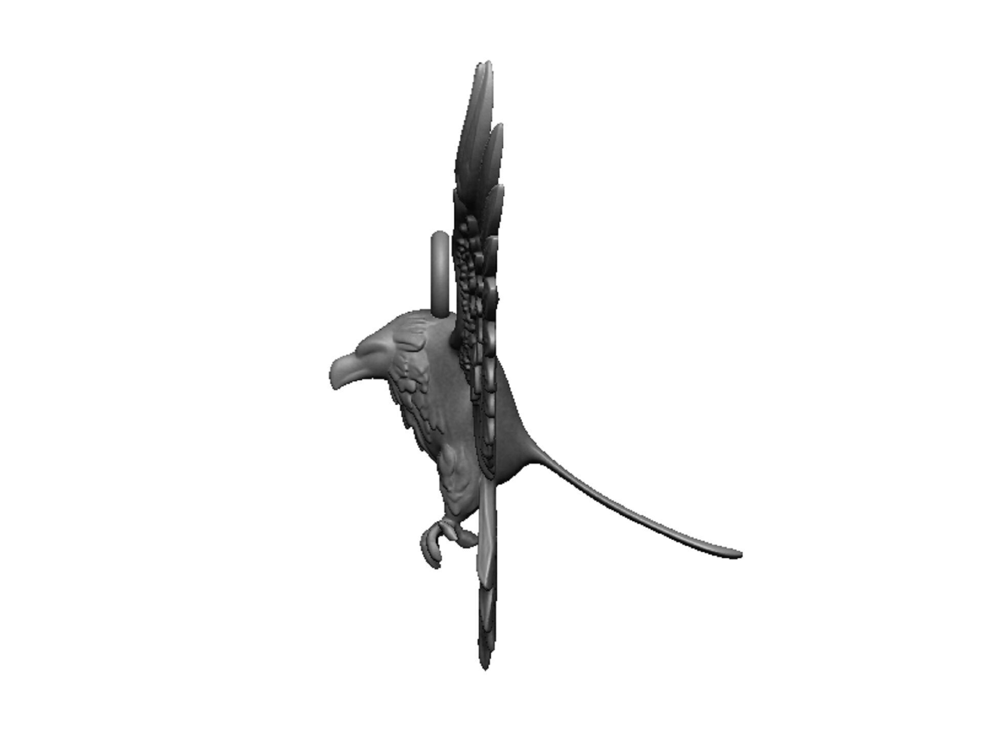 eagle pendant 3D print model_3