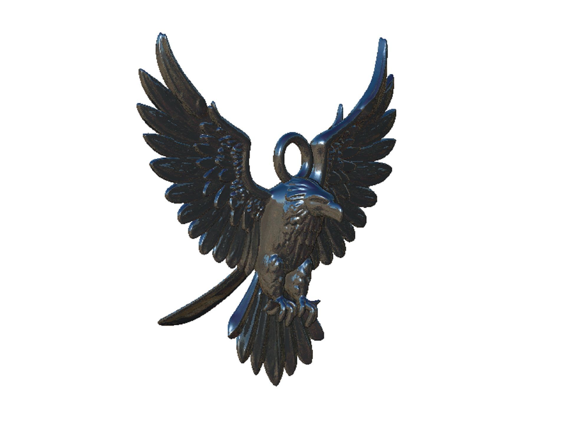 eagle pendant 3D print model_5