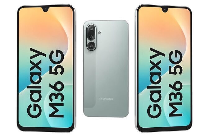 Samsung Galaxy M36 Green Low-poly 3D model