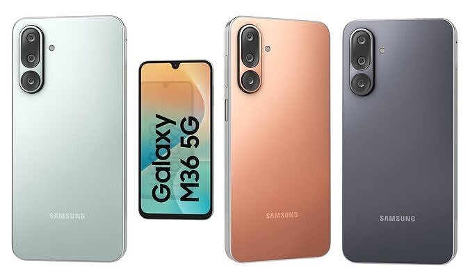 Samsung Galaxy M36 All Colors Low-poly 3D model