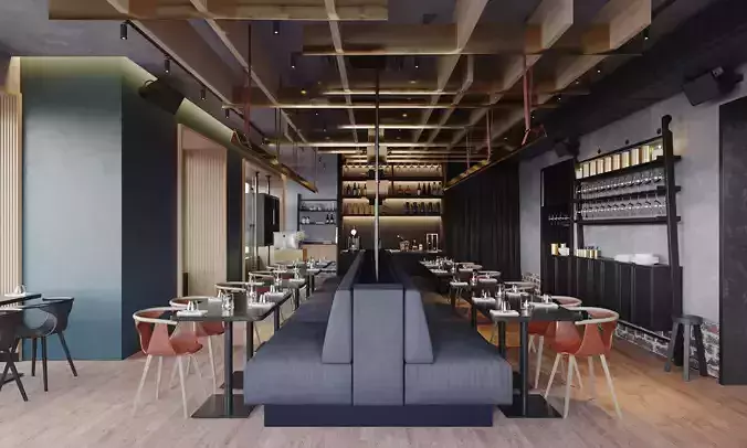  restaurant Interior scene 