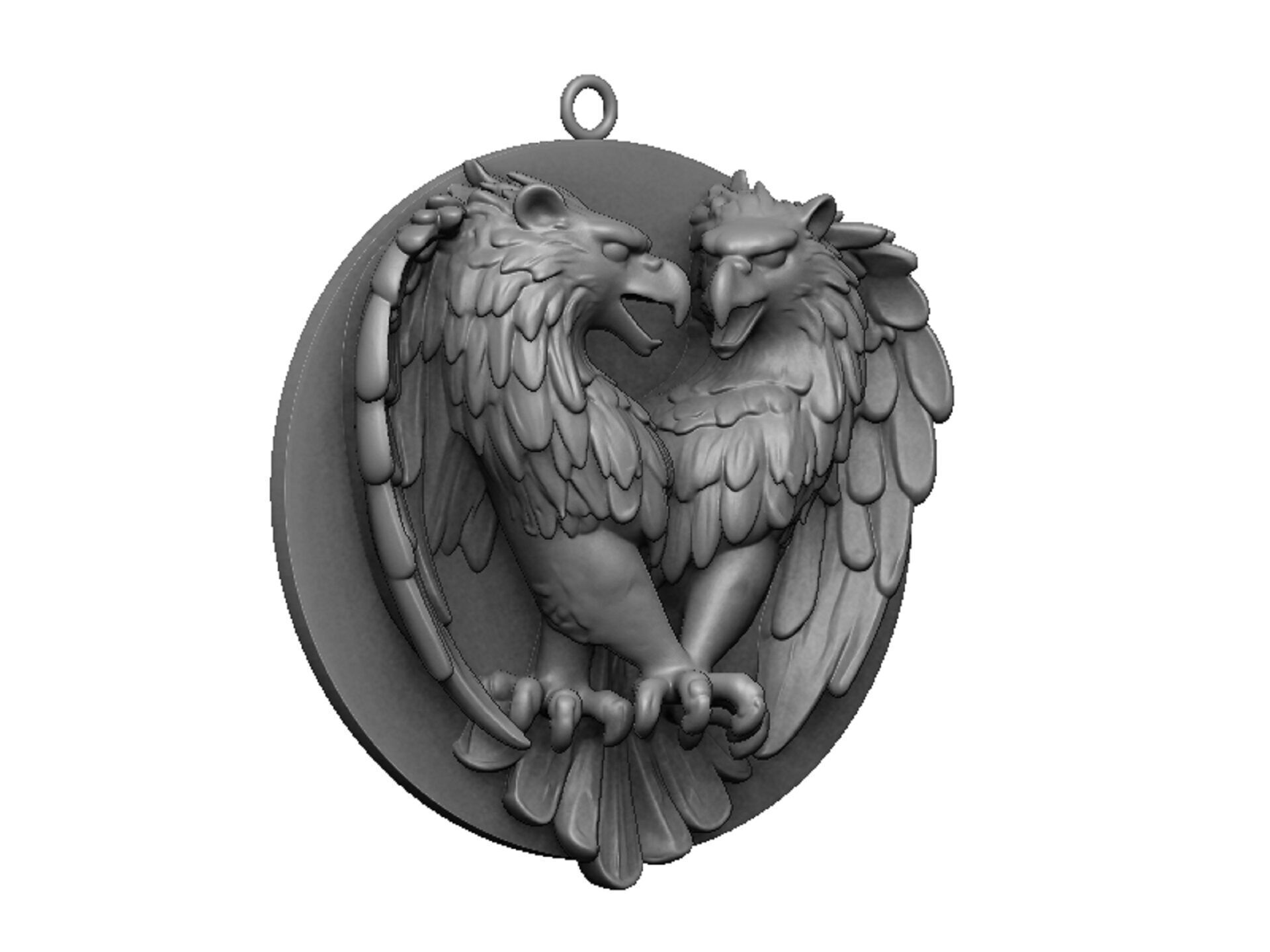 eagle pendant 3D print model_1