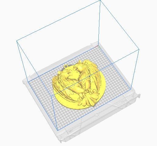 eagle pendant 3D print model_8