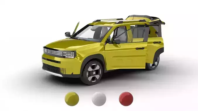 Fiat Grande Panda 2025 HQ 3d model 3D model