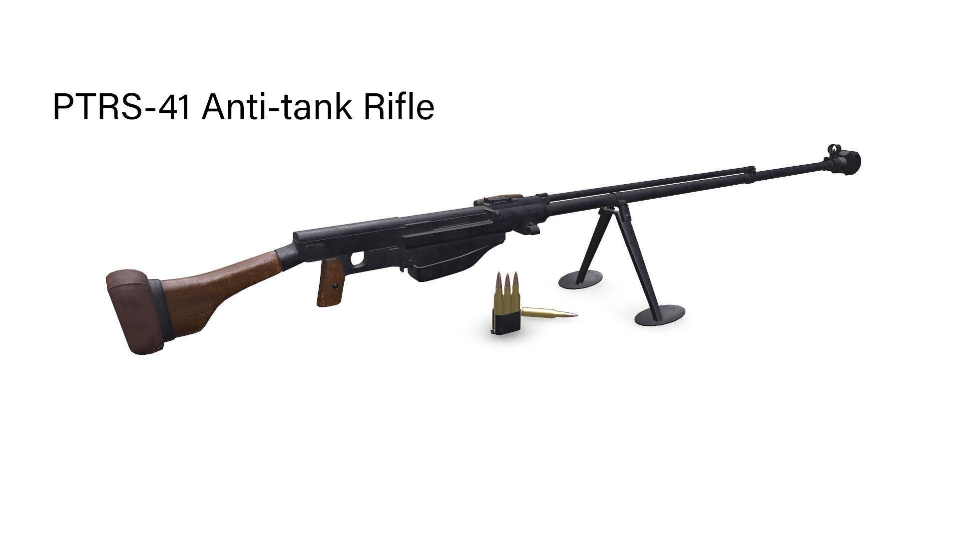 Anti Tank Rifle Collection Low-poly PBR _1