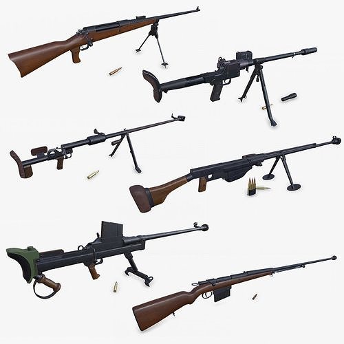 Anti Tank Rifle Collection Low-poly PBR 