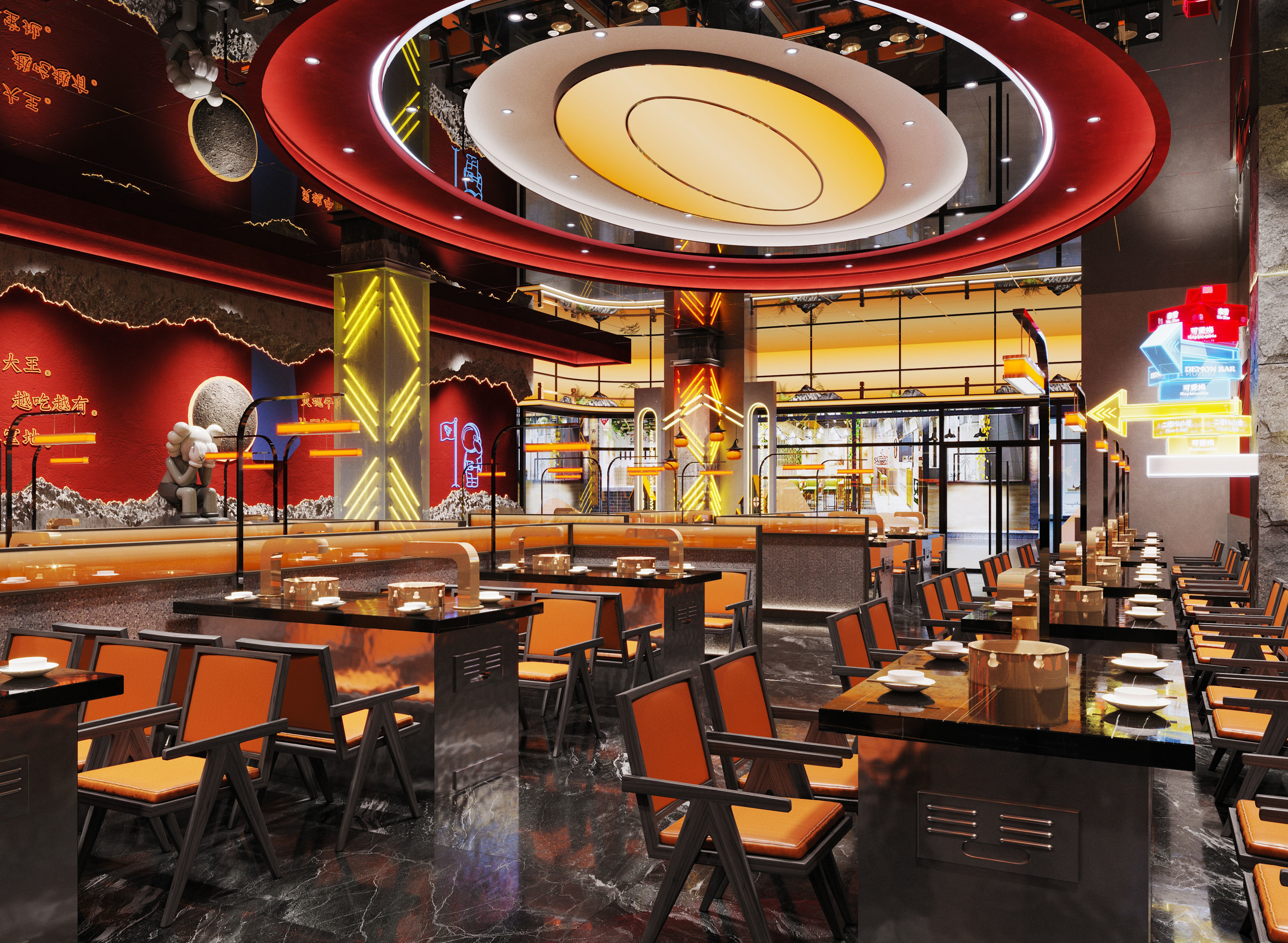 Luxury restaurant 160 3D model_3